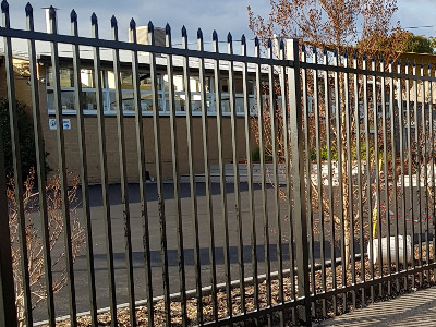 school fence melbourne primary school tubular spear topped