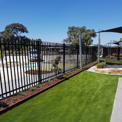 security fence steel topped tubular fence melbourne childcare centre